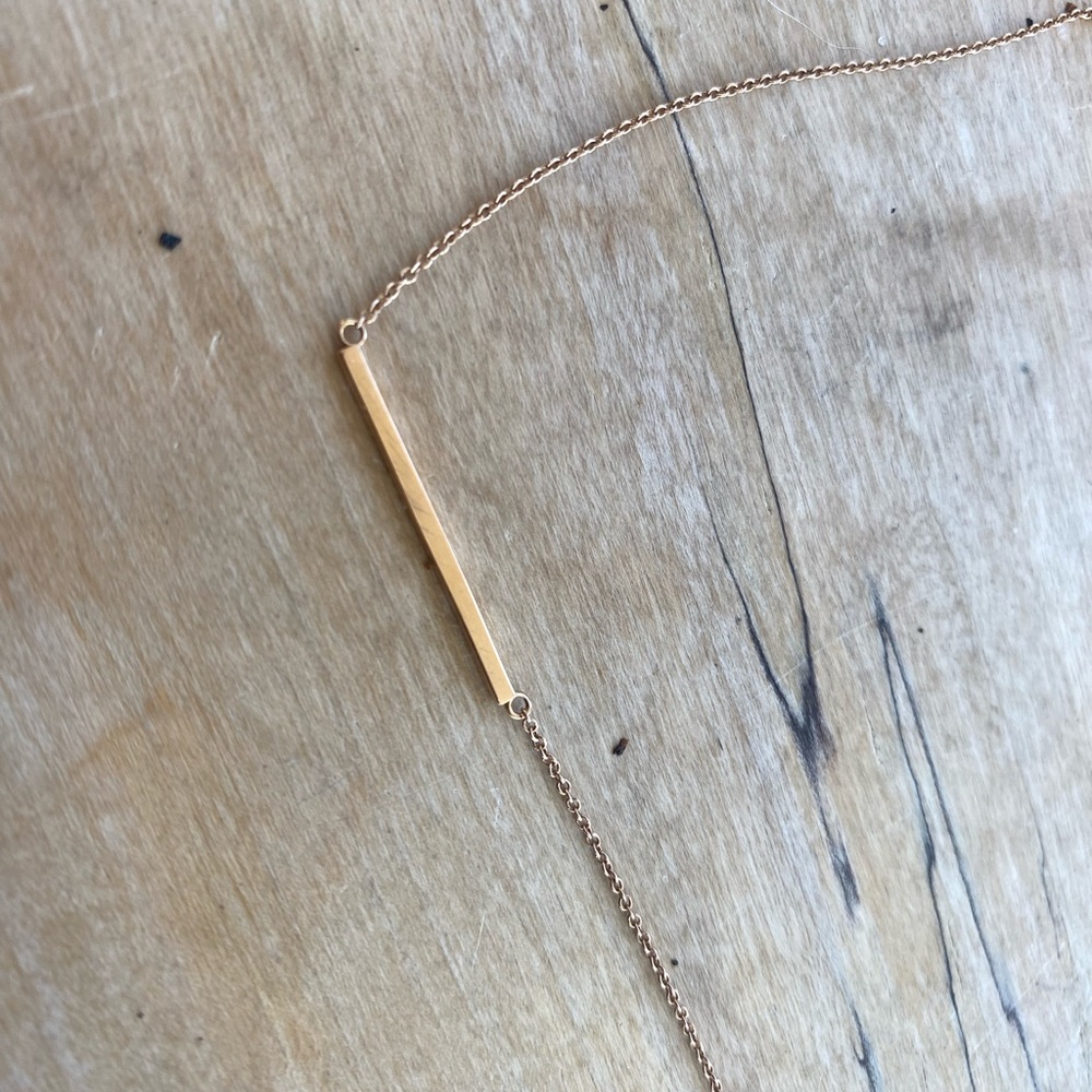 Jennifer Meyer 18K Rose Gold Stick Necklace